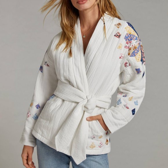 Anthropologie Quilted Patchwork Jacket